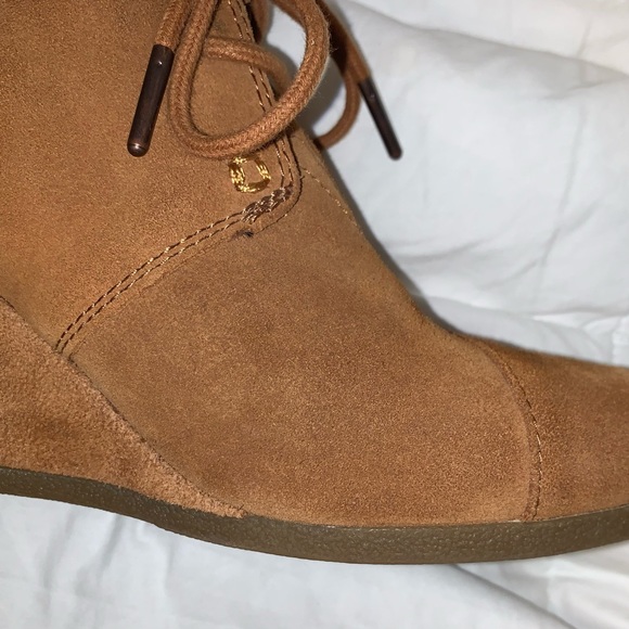 TOMS Suede wedge ankle boots booties women’s size 7.5 - Picture 7 of 13